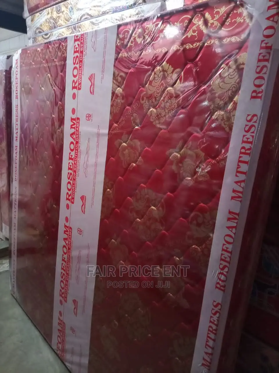Rose Foam Mattress Quilted Density.5x6x6inches.( Red)