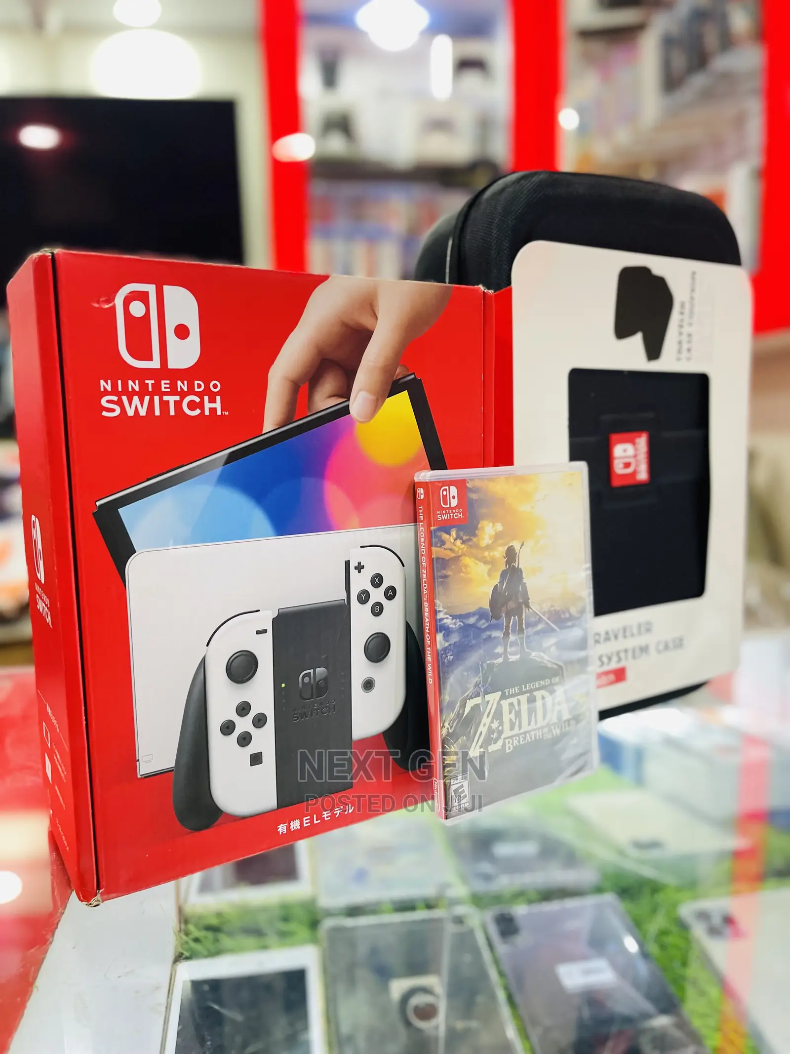 Nintedo Swith Oled With Case and a Game