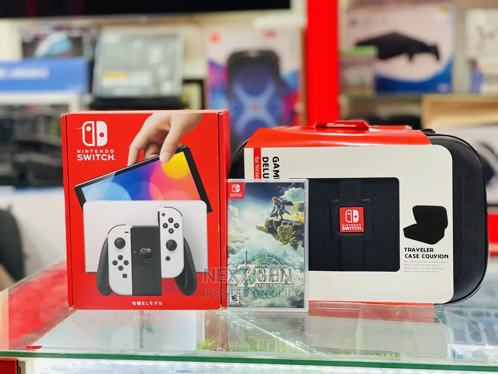 Nintedo Swith Oled With Case and a Game