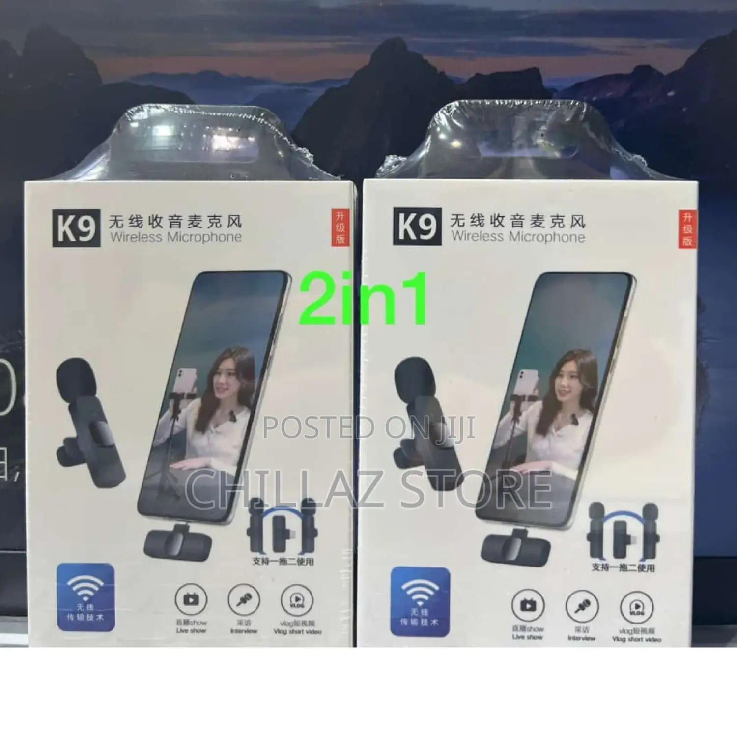 2in1 Wireless Microphone for iPhone.