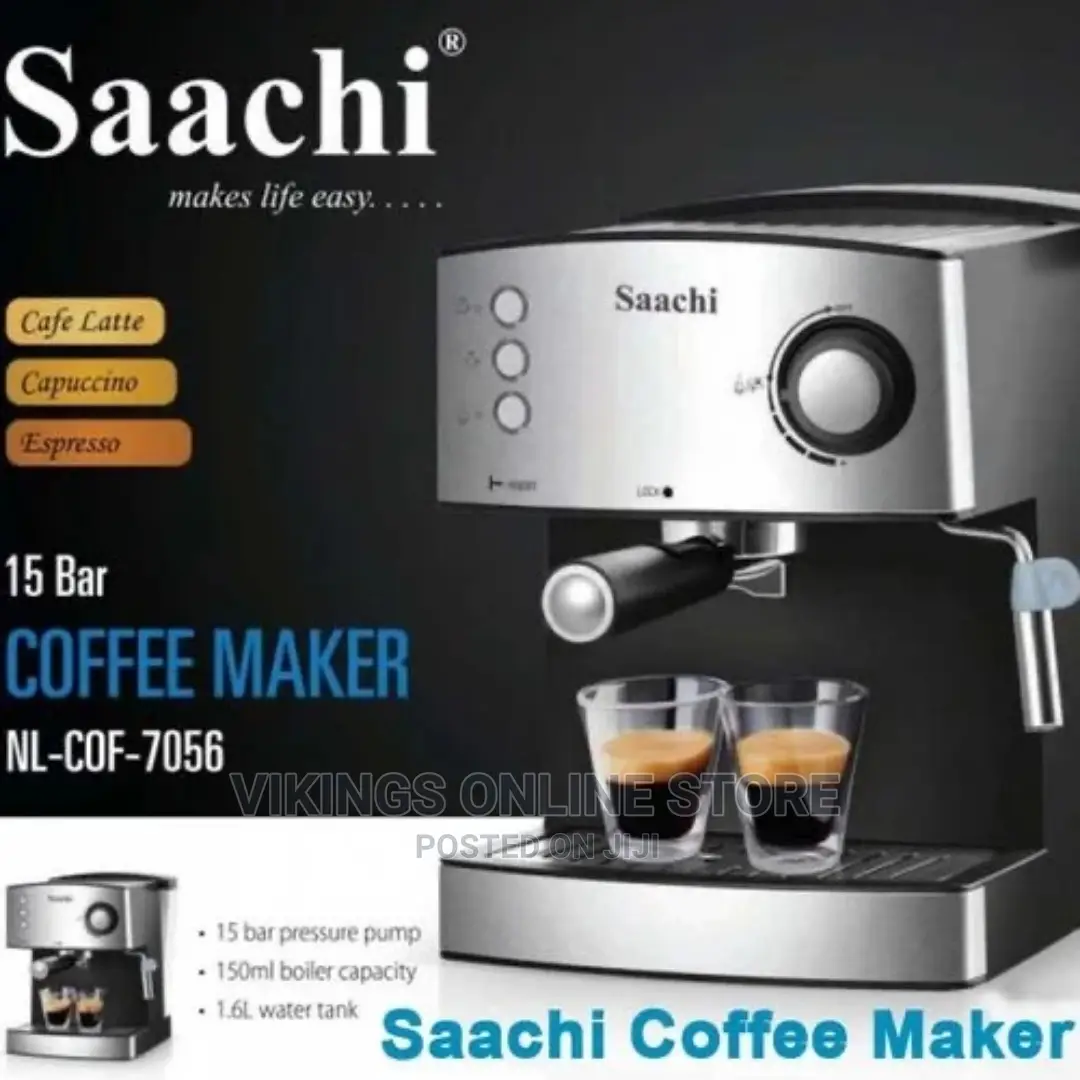 Saachi NL-COF-7055 All in 1 Coffee Maker – Silver, Black