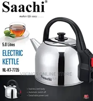 Saachi Stainless Steel Electric Kettle, Silver, 5 Litre,