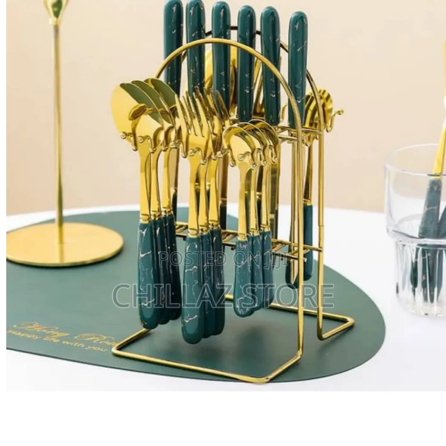 Golden Cutlery Set.