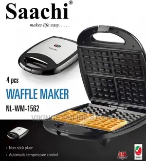Saachi 4pcs-Square Waffle Maker, Black, NL-WM-1562