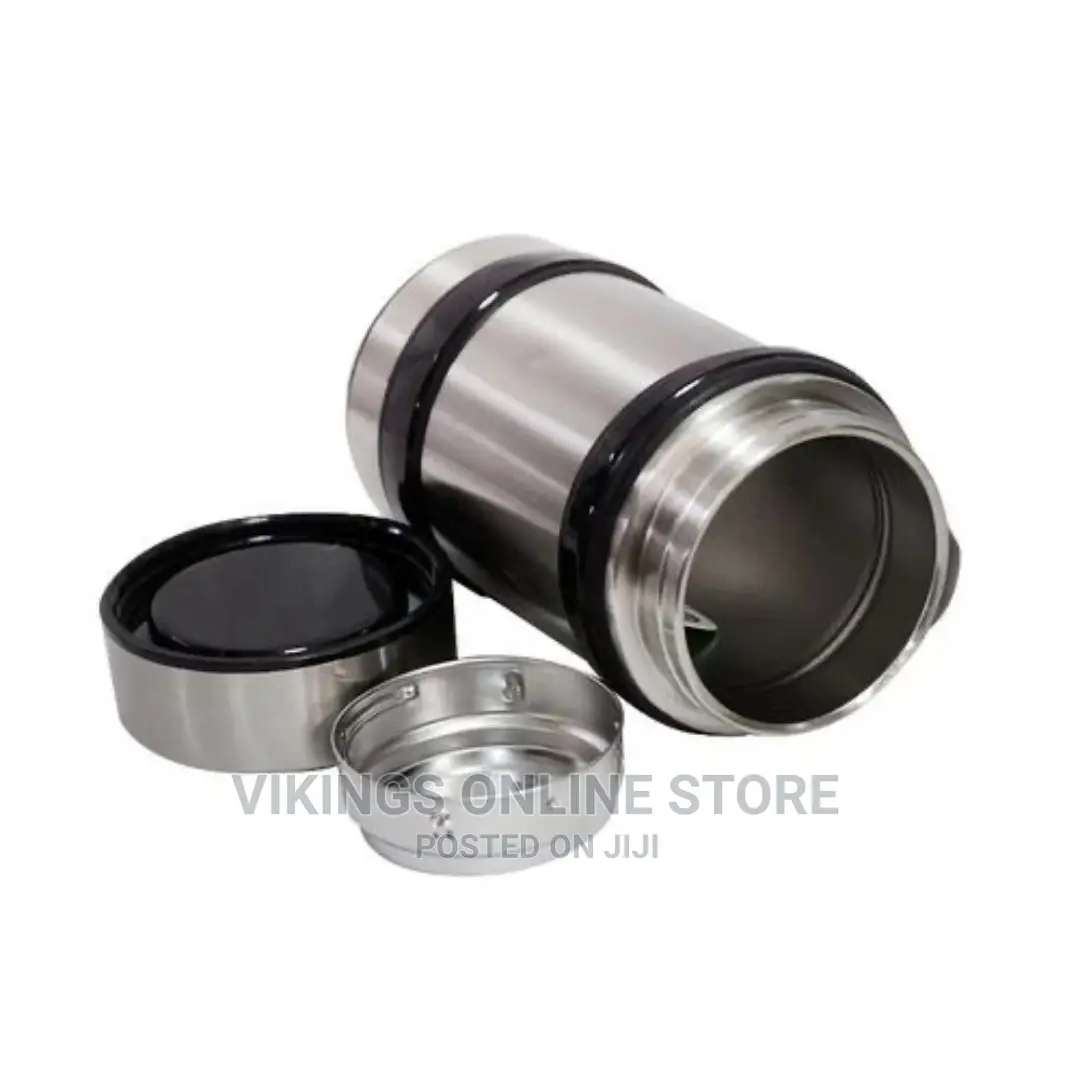 Zego Hot Cold Vacuum Cup, 480ml – Silver, Black