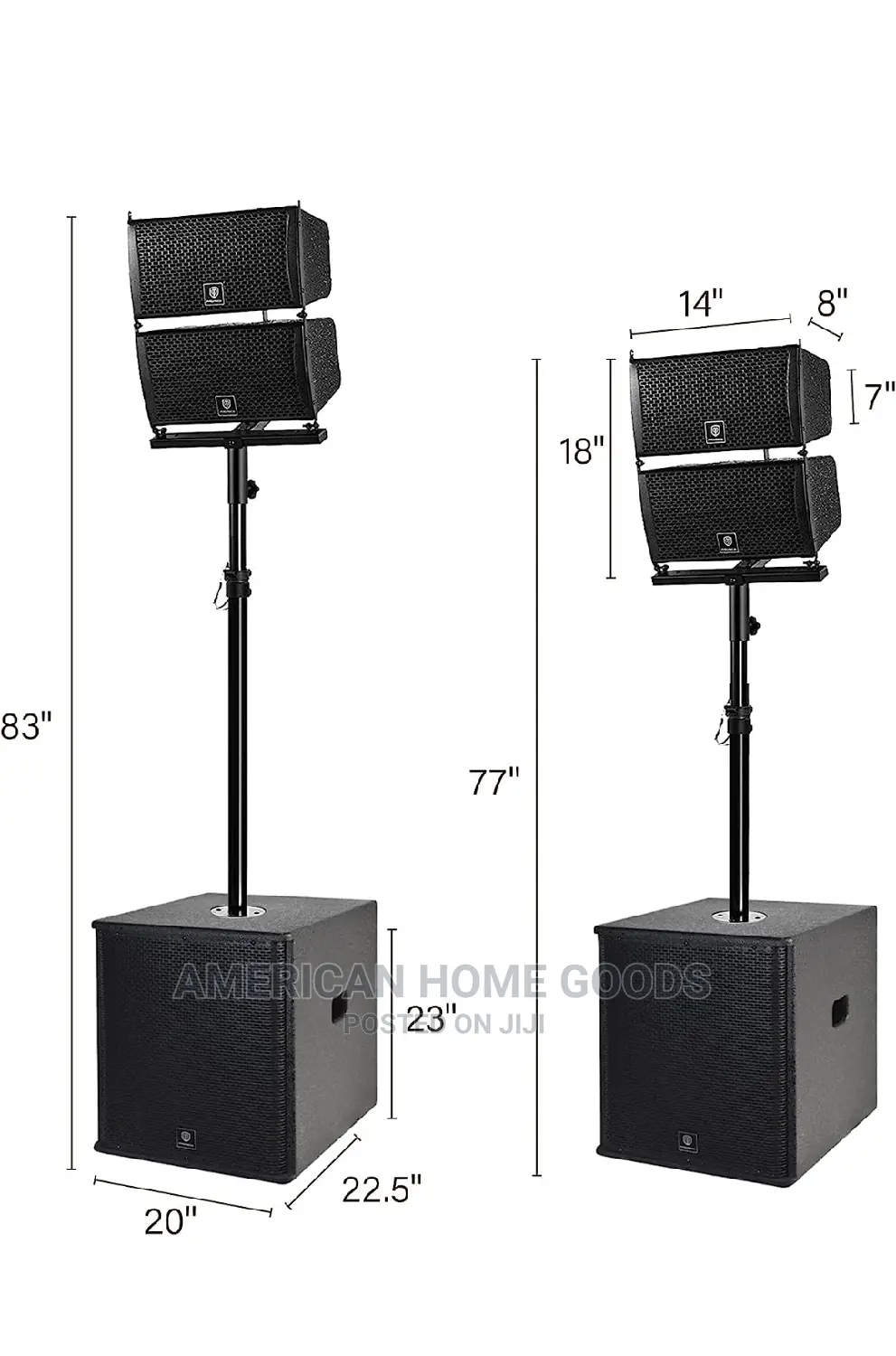 PRORECK Club 6000 15" 6000W Bluetooth/Usb Line Array Woofers