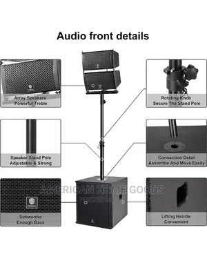 PRORECK Club 6000 15" 6000W Bluetooth/Usb Line Array Woofers