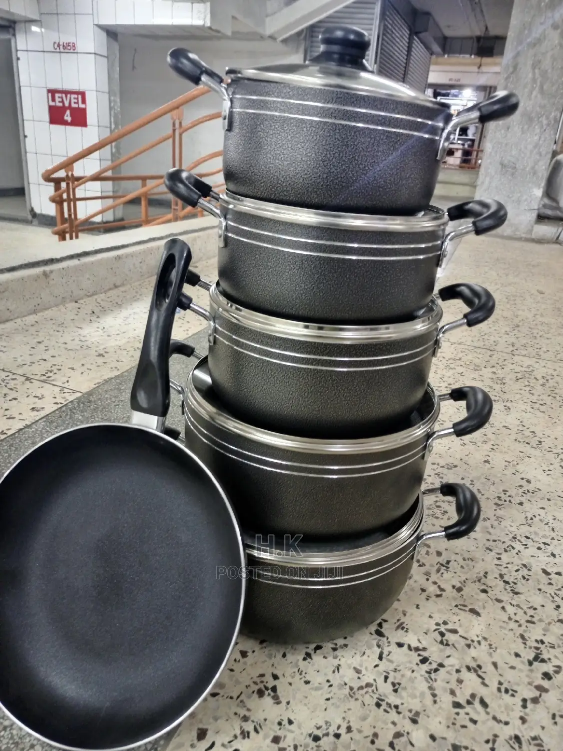 6pc Non Sticky Cooking Pot Set