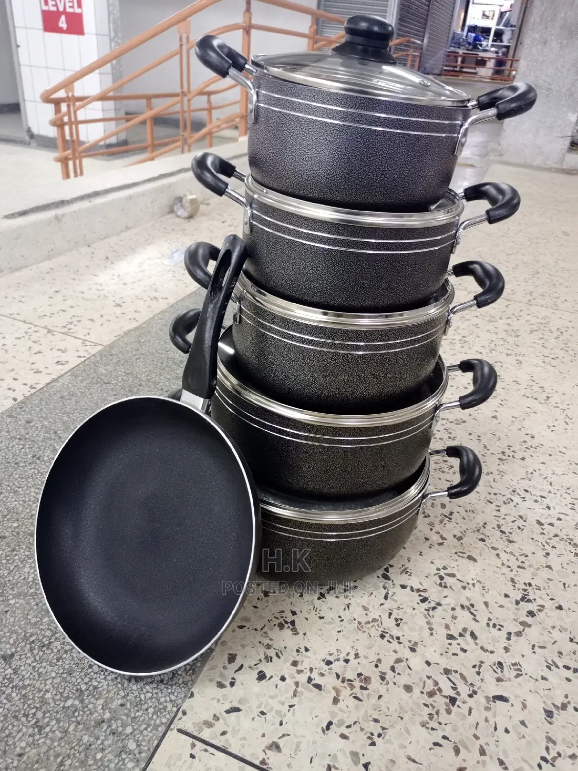 6pc Non Sticky Cooking Pot Set
