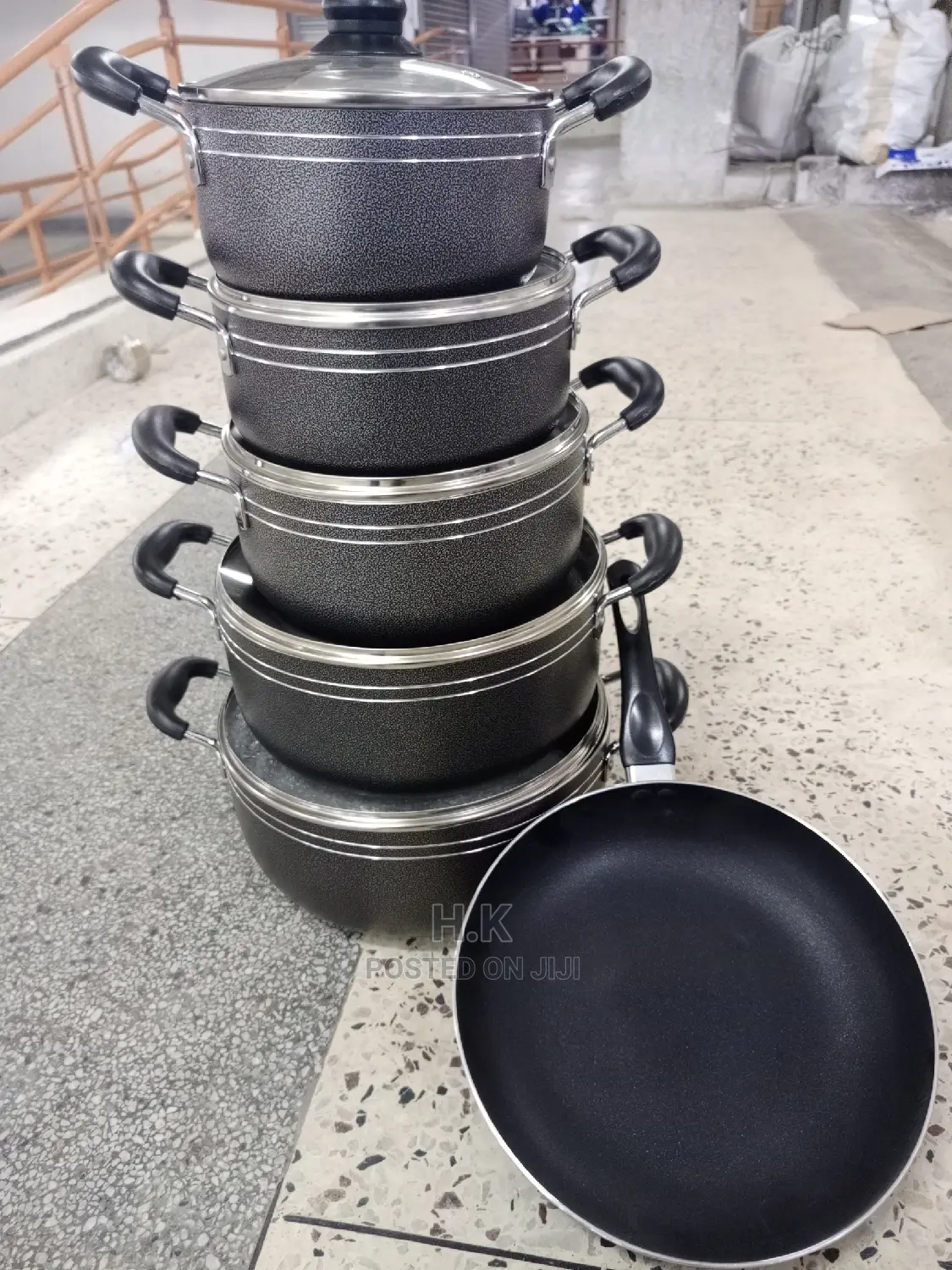 6pc Non Sticky Cooking Pot Set