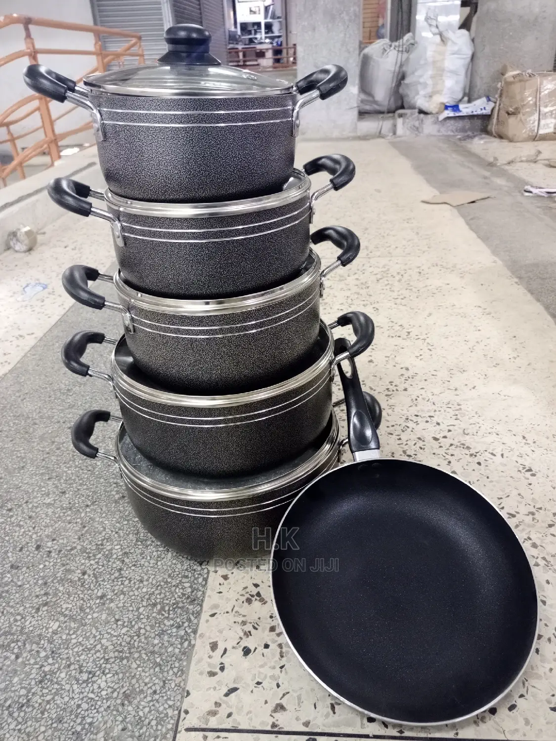 6pc Non Sticky Cooking Pot Set