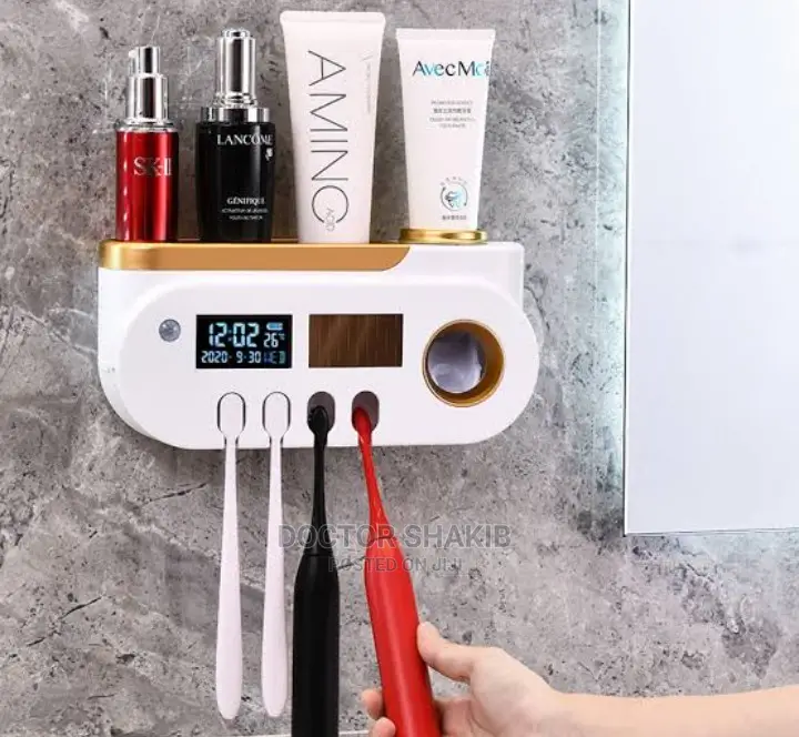Uv Smart Toothpaste Dispenser and Toothbrush Holder