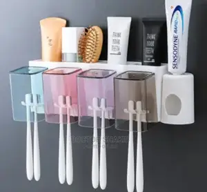 Toothbrush Holder and Toothpaste Dispenser