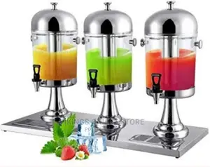 24 Litre, Triple Tank Water Jug, Juice Dispenser Can- Silver