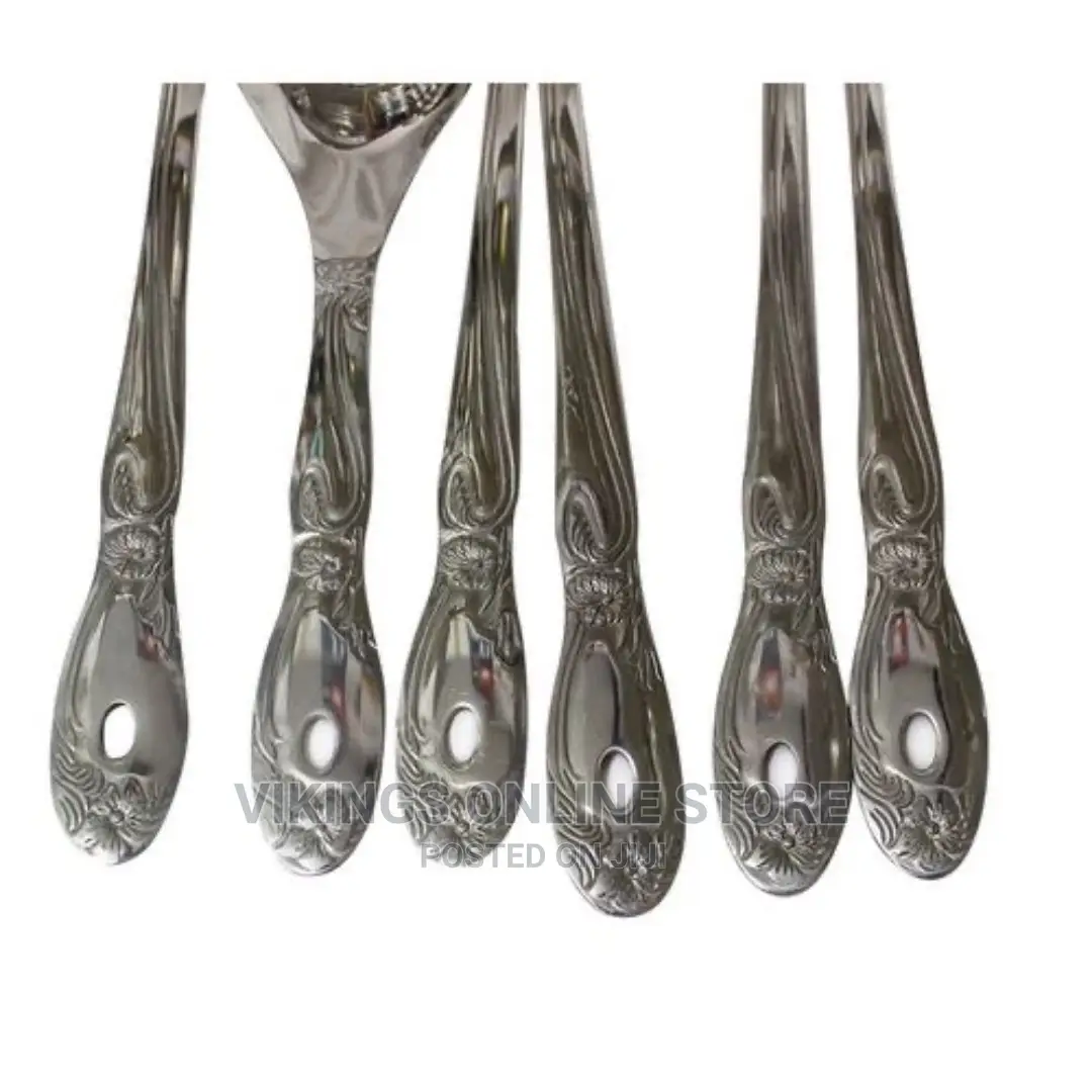 7 Piece Kitchen Tool Cooking Utensils/Serving Spoons-Silver
