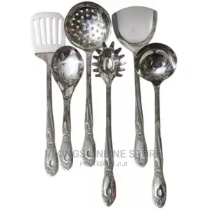7 Piece Kitchen Tool Cooking Utensils/Serving Spoons-Silver