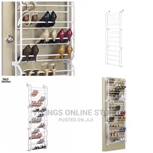 Over the Door 36 Pairs Shoe Rack – White