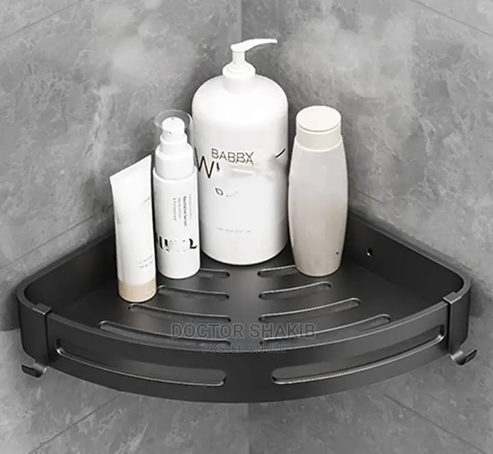 Kitchen Corner Shelf Organizer Storage Rack Black