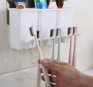 Wall Mountable Toothbrush Holder/ Cosmetics Holder