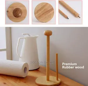 Bamboo Kitchen Tissue Holder/ Toilet Paper Holder