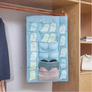 Socks,Bra,Underwear Bag Hanger Storage Organizer-Blue