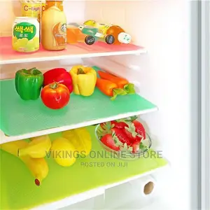 4 Piece Refrigerator Water Proof Liner Mats – Green