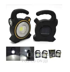 Solar Rechargeable Led Flood Light - Black