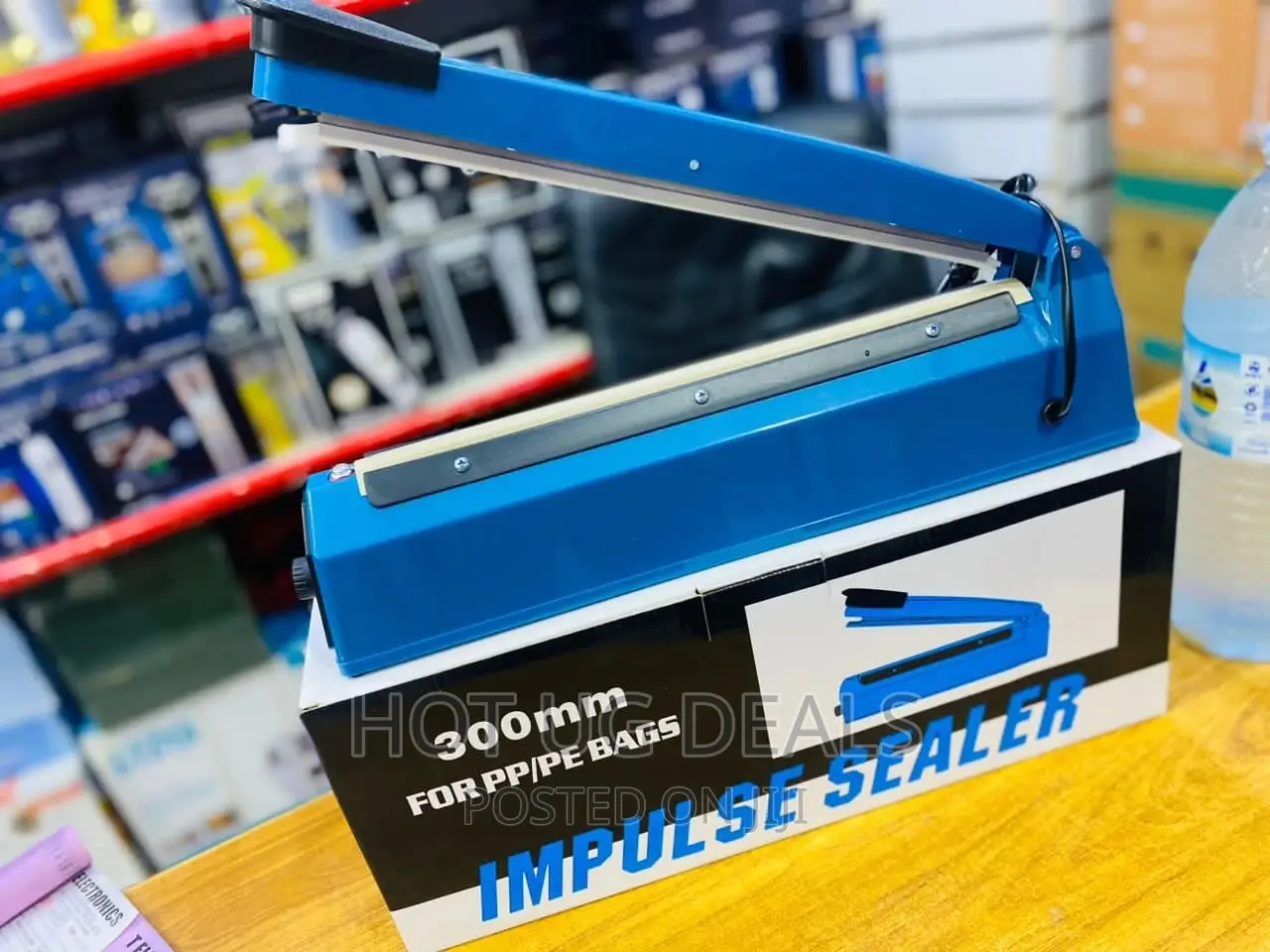 300mm Impulse Heat Sealer Plastic Bag Sealing Machine-Blue