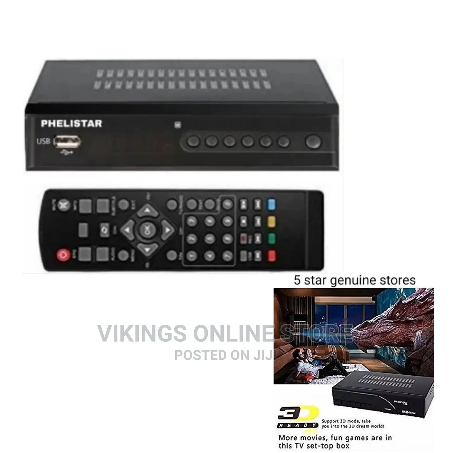 Phelister Free to Air Decoder HD 1080 DVB T2 Terrestrial
