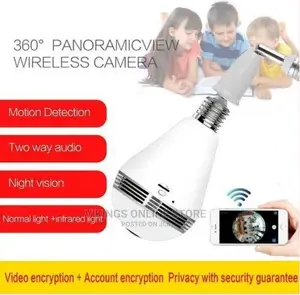 360 Degree Wireless IP Camera Bulb Light Wifi Camera