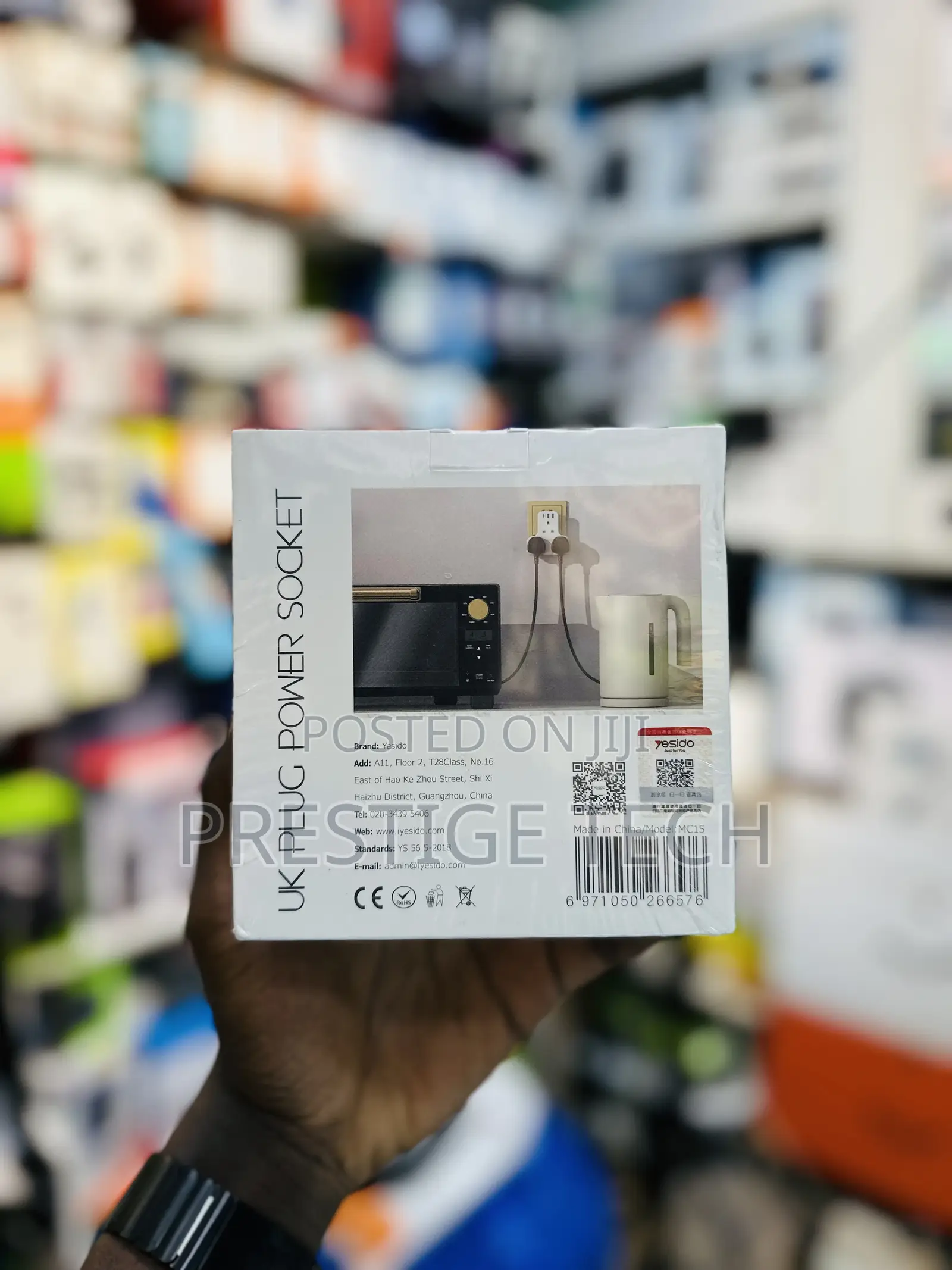 Yesido 3 Plug Power Socket, 2 USB Ports, 20W USB C Port