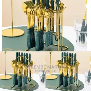 Spoon and Fork Holder Gold in Color