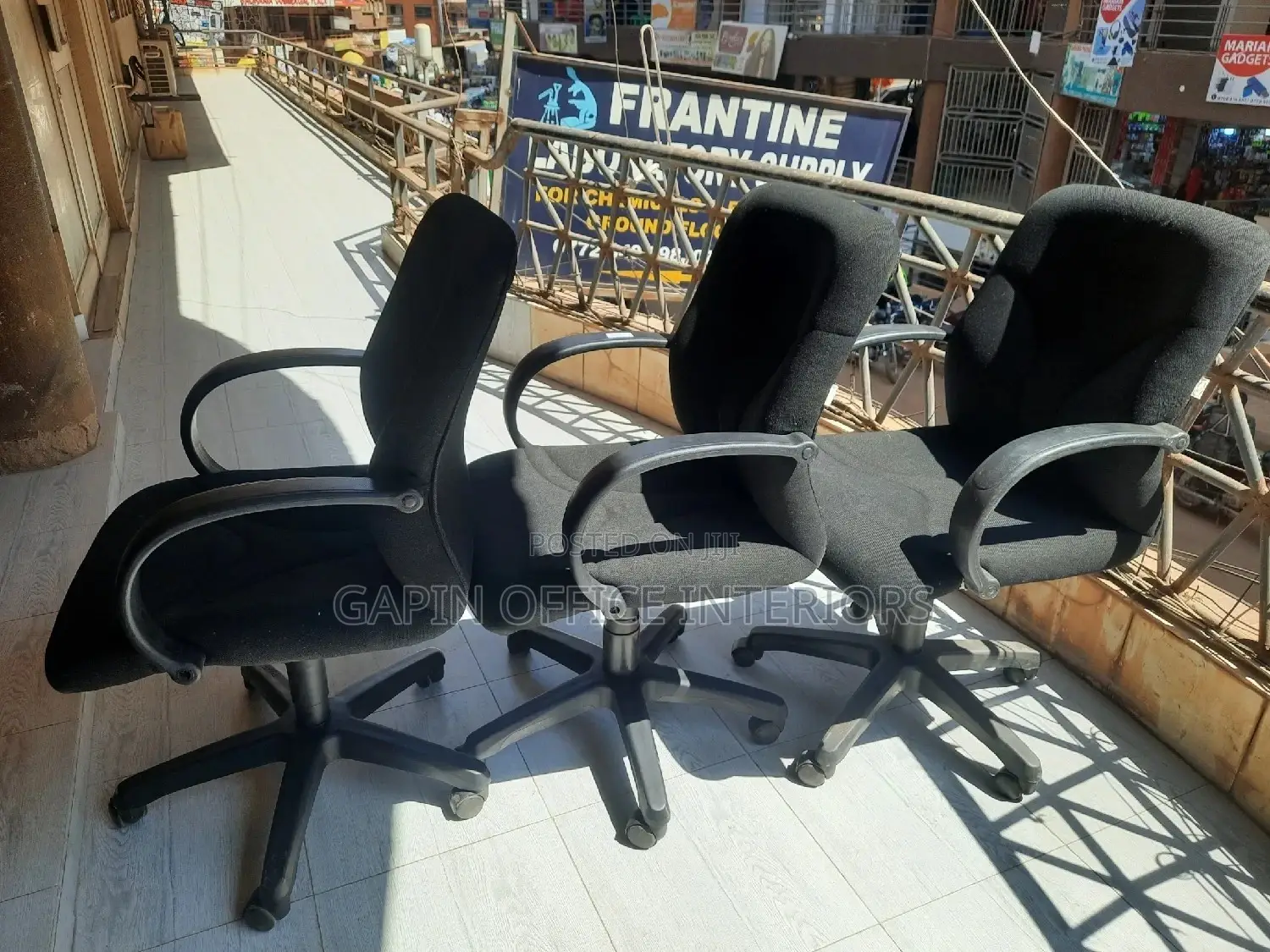 Rotating Office Chairs, 3 Pieces