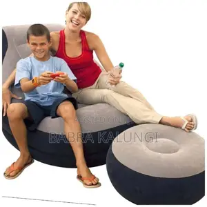Inflatable Ultra Lounge Chair and Ottoman Set