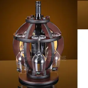 Solid Wooden Luxury Wine Rack and Glass Holder.