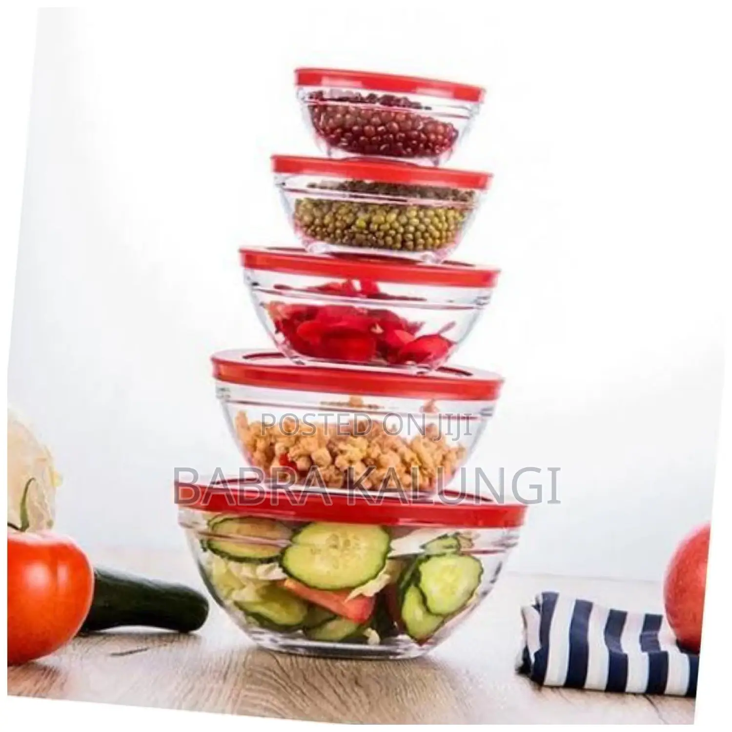 5 PCS Glass Bowl Set