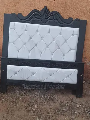 4x6 White Leather Bed Available