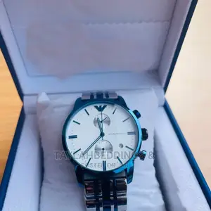 Emporio Armani Ar1648 White Dial Black Strap Stainless Steel