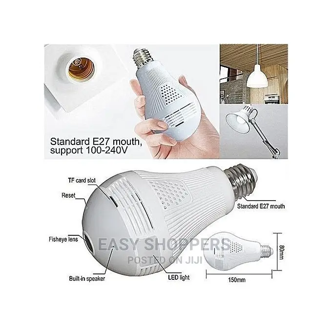 Smart Wifi Wireless Bulb Camera