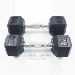 .5kg Dumbbells Black Hexagonal Pair