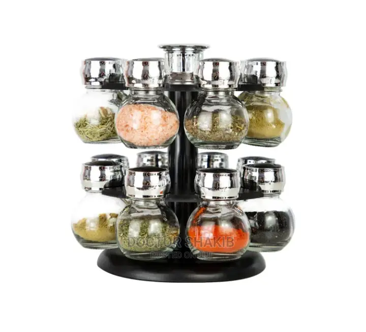 16 Jar Kitchen Rotating Spice Rack
