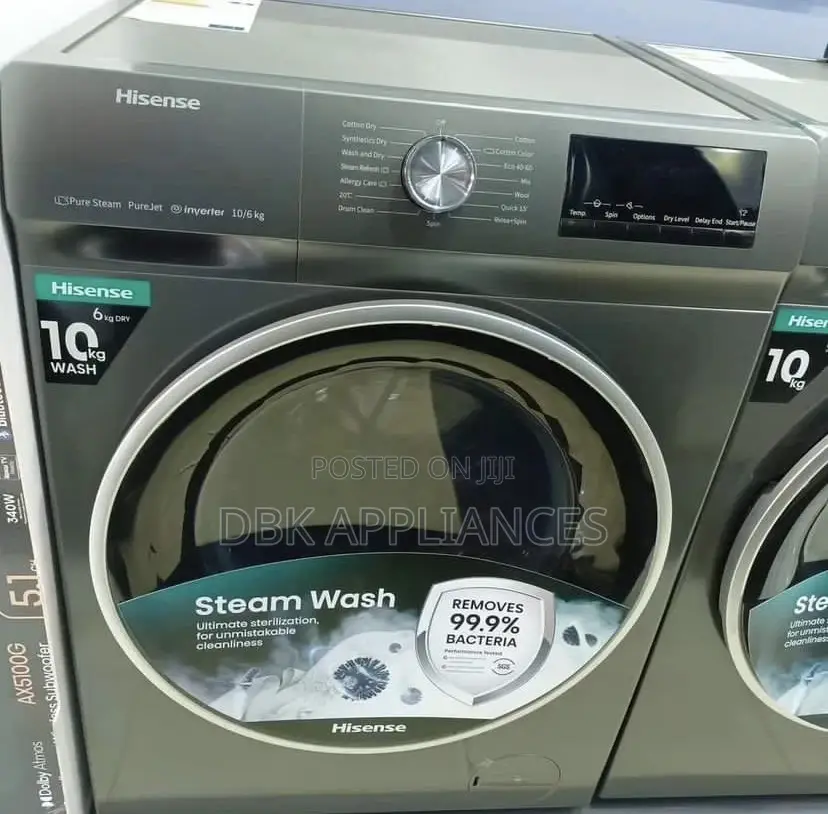 New Offer Hisense 10/6kgs Front Loader Washing Machine