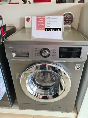 Lg 8/5kgs Front Loader Washing Machine With 3yrs Warranty