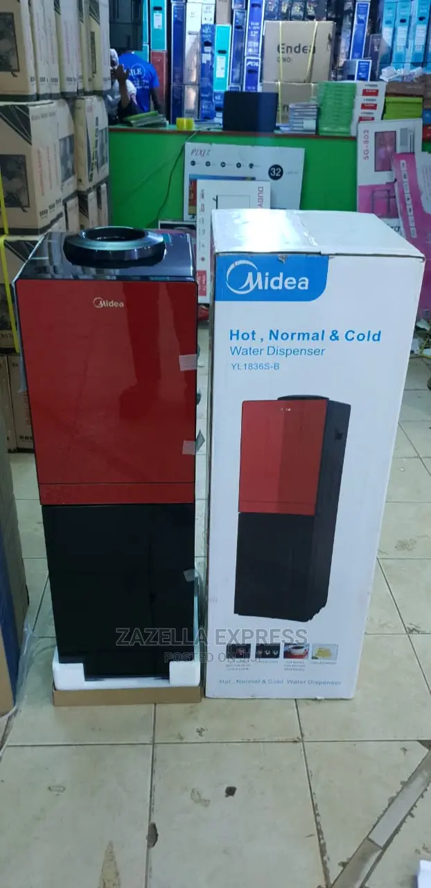 MIDEA YL1633S-B Water Dispenser With Fridge and Three Taps