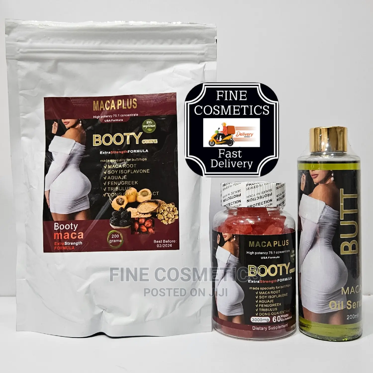 MACA PLUS Hip+Buttock Enlargement Set Of Gumies, Soya+Serum