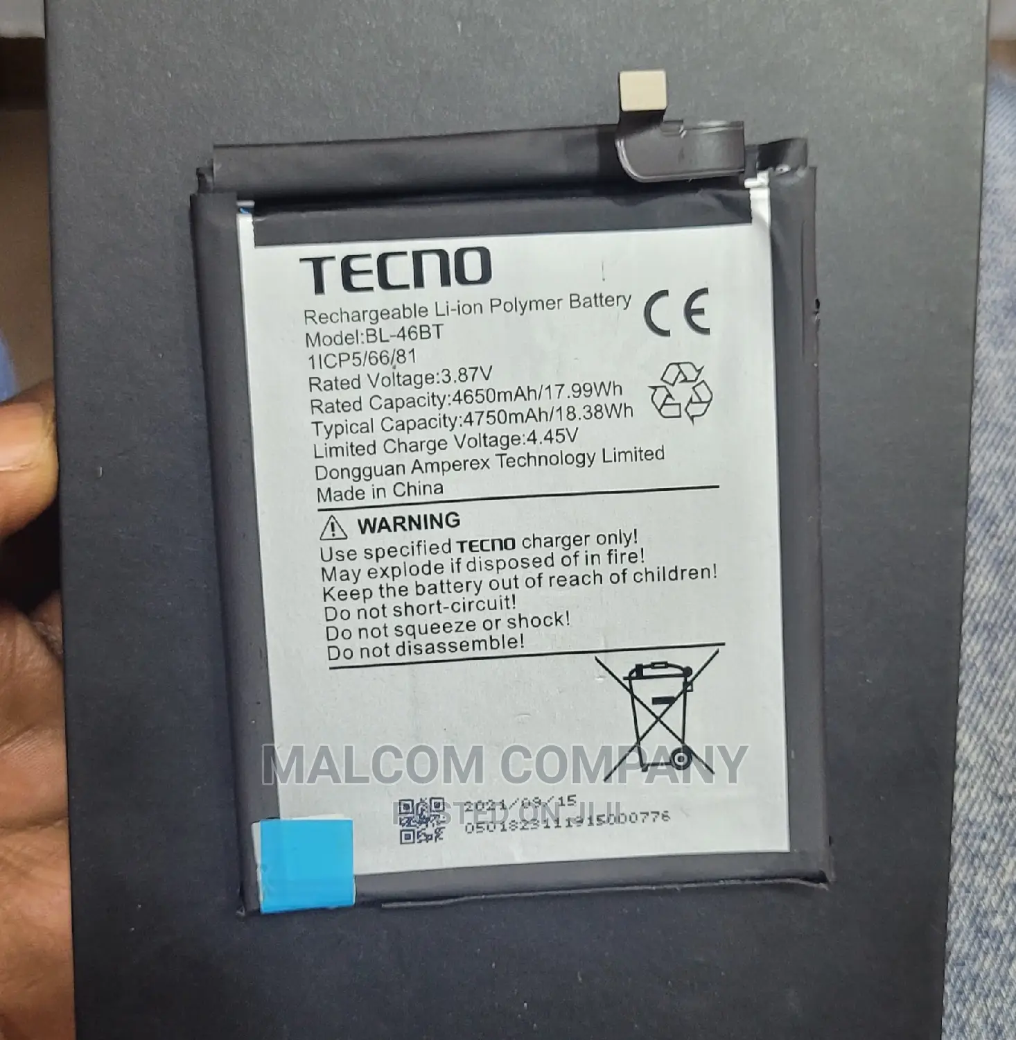 New Original Tecno Batteries