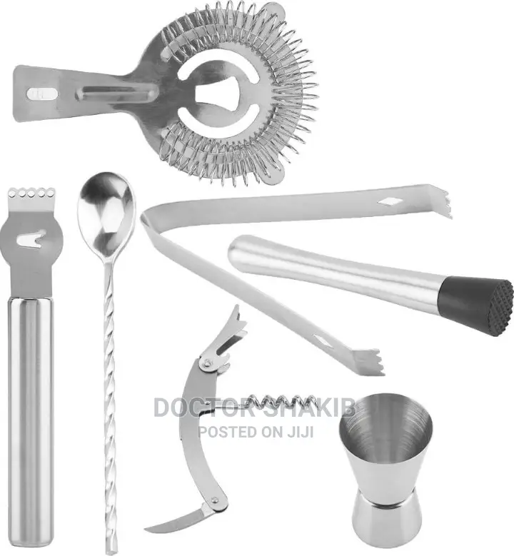 Cocktail Set, 7pcs Bartender Drink Mixer Kit