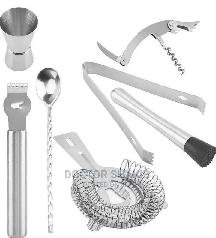 Cocktail Set, 7pcs Bartender Drink Mixer Kit