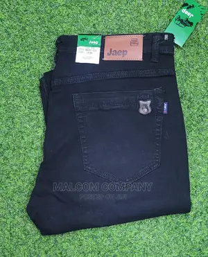 Men Plain Black Jeans