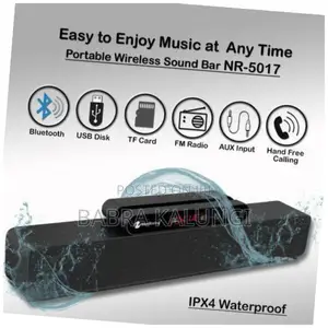Nelw Rixing Bluetooth 5.0 TWS Soundbar X_ Bass Speakers
